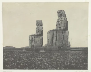 Gournah, Die Kolosse, Theben, 1849-51, gedruckt 1852