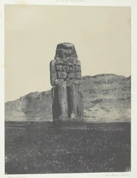 Gournah, Statue de Memnon, Theben, 1849-51, gedruckt 1852