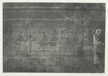 Großer Tempel von Dendera Teutyres, Skulpturen der hinteren Fassade, Oberägypten