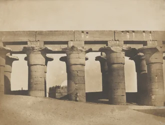 Luxor, große Kolonnade des Palastes, 1849-51