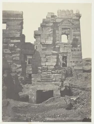 Médinet-Habou, Nordfassade des Gynäkions von Ramses-Méiamoun, Theben, 1849-1851