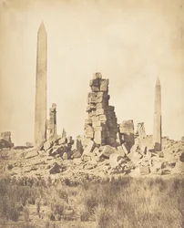 Obelisken des Palastes von Karnak Theben, 1849-50