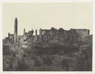 Palast von Karnak, Gesamtansicht der Ruinen, von Norden aufgenommen; Theben