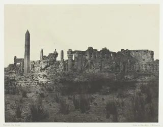 Palais de Karnak, Gesamtansicht der Ruinen, von Norden aufgenommen, Theben
