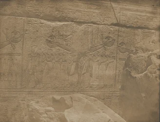 Palais de Karnak, äußere Skulpturen des Granitheiligtums, 1849-51
