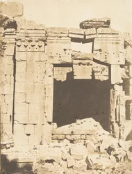 Porte du Temple de Jupiter, in Baalbek Heliopolis, September 1850