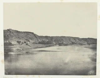 Ostufer des Nils, Dorf Bab, Blick nach Süden Philä, Nubien, 1849-51, gedruckt 1852