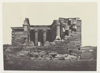 Tempel von Maharakkah (Hièra Sycaminos der Griechen); Nubien, Platte 96 aus dem Album "Ägypten, Nubien, Palästina und Syrien" (1852)