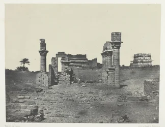Tempel von Hermontis, Oberägypten, Tafel 63 aus dem Album "Ägypten, Nubien, Palästina und Syrien" (1852)