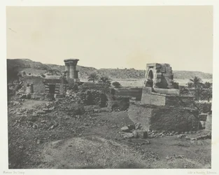 Dorf und Tempel der Insel Béghé, westlich von Philä, Nubien