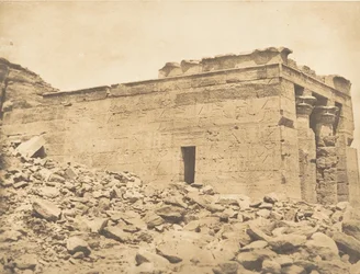 Ansicht des Pronaos des Tempels von Dandour, Tropic of Cancer, 7. April 1850