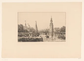 Ansicht des Montelbaansturms in Amsterdam