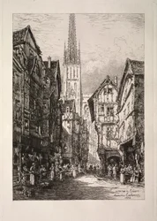 Eine Straße in Rouen