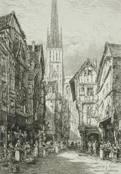 Eine Straße in Rouen