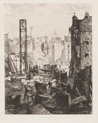 Abriss für die Eröffnung des Boulevard St. Germain, 1862