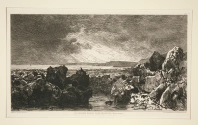 Die schwarzen Felsen bei Trouville (Ebbe)