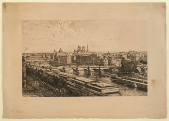 Blick vom Louvre auf Paris