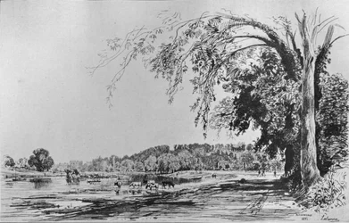 Blick auf Richmond von der Themse, 1871