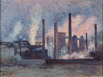 Stahlwerk in Charleroi, 1897