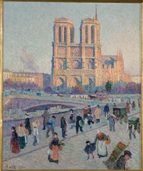 Le quai Saint-Michel et Notre-Dame, Paris