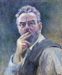 Selbstporträt mit Zigarette, um 1905