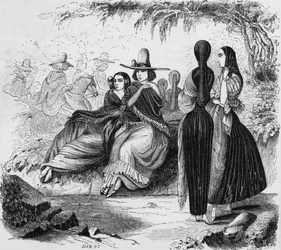 Frauen aus Lima in Peru, Gravur aus Radiguets Reise in Lima in den 1840er Jahren