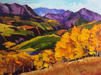 Goldene Aspen-Bergsicht