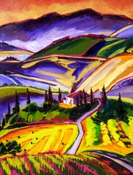Lebendige toskanische Landschaft