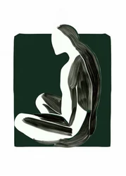 Ruhige sitzende Figur