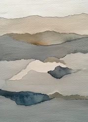 Gelassene Bergschichten