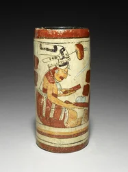 Vase mit Darstellungsszene, 600-900 n. Chr.