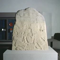 Stele 21 aus Izapa, Chiapas, Mexiko, Frühklassische Periode (300-600 n. Chr.)