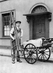 Fensterputzer in Islington, London, 1926-1927