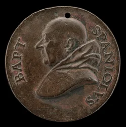 Battista Spagnoli von Mantua, 1447-1516, Karmeliterdichter [Vorderseite], ca. 1513
