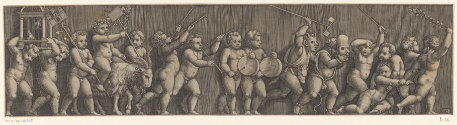 Fries mit Prozession von Putti