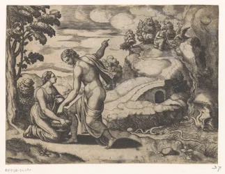 Venus schickt Psyche zu einer von Drachen bewachten Quelle