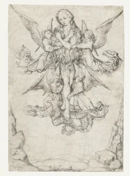 Die Erhebung der Hl. Maria Magdalena mit fünf Engeln