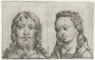 Die Köpfe von Christus und Maria