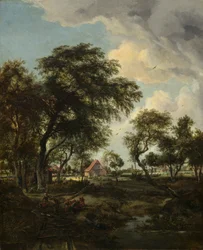 Ein Bauernhof im Sonnenlicht