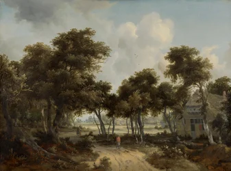 Hütten in einem Wald