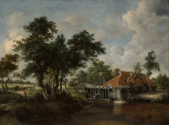 Die Wassermühle mit dem großen roten Dach, 1662-65