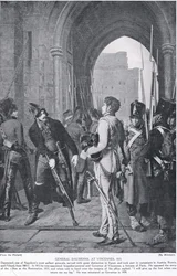 General Daumesnil in Vincennes, 1815, Illustration aus 