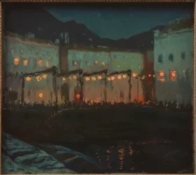 Nächtliches Volksfest am Gardasee