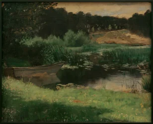 Verschilfter See in der Mark Brandenburg