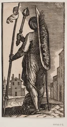 Ein Schurke von hinten gesehen