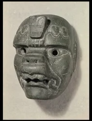 Feline Maske eines Mannes, aus Oaxaca, präkolumbianisch