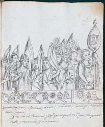 Vertreter der mexikanischen Provinzen, aus Historia de Tlaxcala von Diego Muñoz Camargo