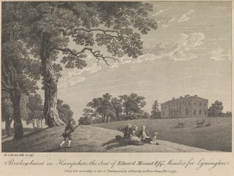 Broken-hurst in Hampshire, Der Sitz von Edward Morant, Esquire, Mitglied für Lymington (veröffentlicht von G. Kearsly); Seite 43 (Band Eins)