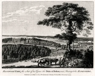 Hackwood Park, der Sitz seiner Gnaden des Herzogs von Bolton, nahe Basingstoke, Hampshire, 1775
