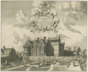 Madeley Herrenhaus: Gravur, nd [um 1686] (Druck)
